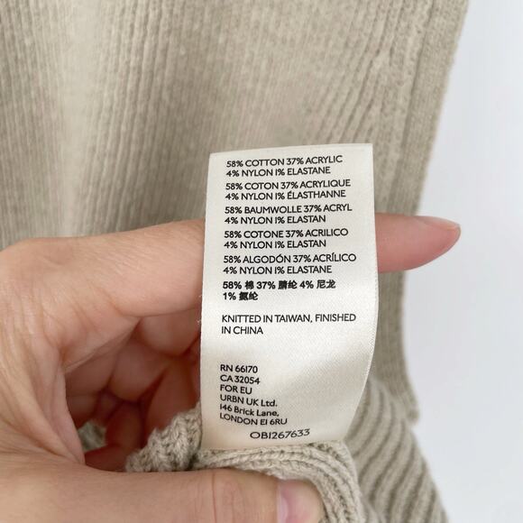 Free People Oversized Chunky Knit Sweater Vest Tank Sleeveless Small Women’s - Picture 5 of 8